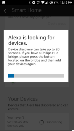 Tap "Discover devices".